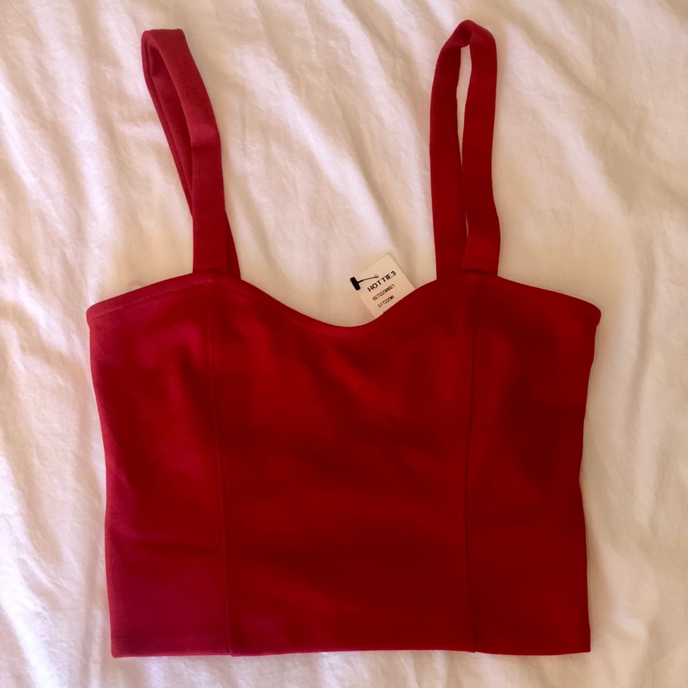 HOTTIE3 Red Crop Tank